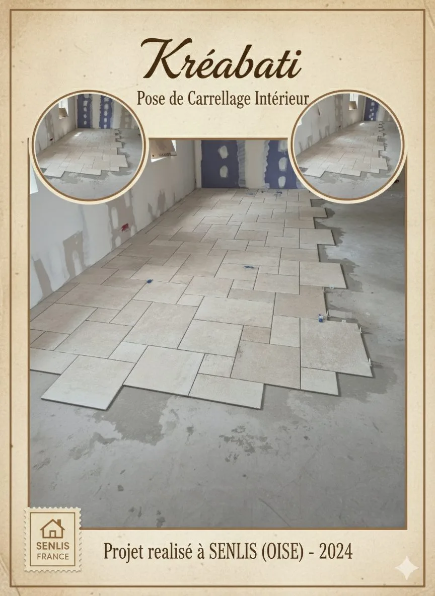 Pose de carrelage à Senlis — chantier KreaBati (photo 5)